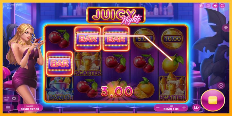 Juicy Nights игрална машина за пари, снимка 3