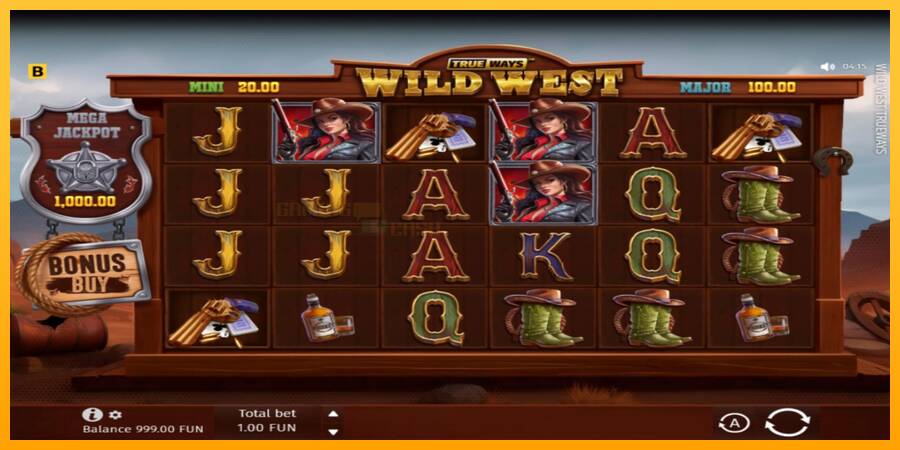 Wild West Trueways игрална машина за пари, снимка 2