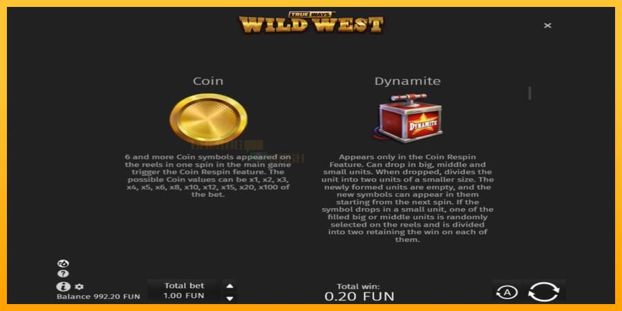 Wild West Trueways игрална машина за пари, снимка 5