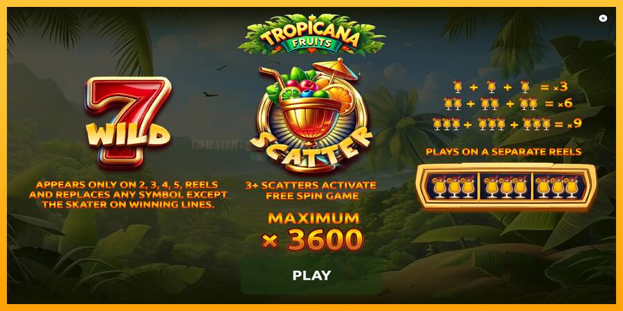 Tropicana Fruits игрална машина за пари, снимка 1