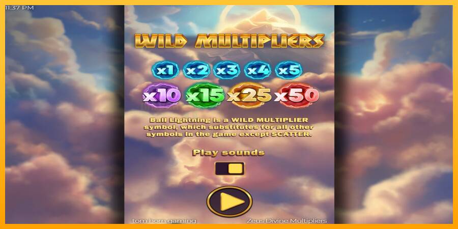 Zeus Divine Multipliers игрална машина за пари, снимка 1