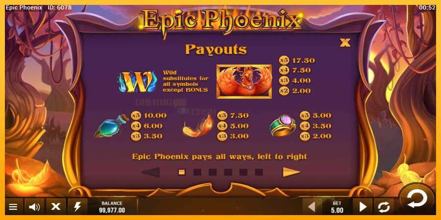 Epic Phoenix игрална машина за пари, снимка 4