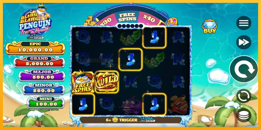 Bling Bling Penguin: Ice On The Beach игрална машина за пари, снимка 2