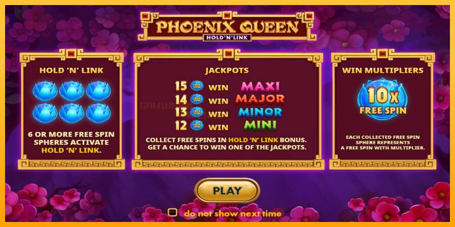 Phoenix Queen Hold N Link игрална машина за пари, снимка 1