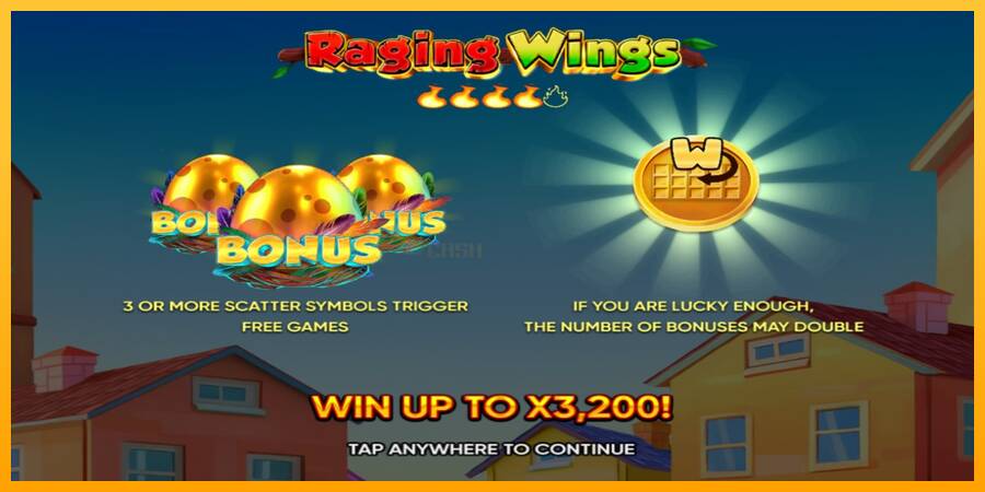 Raging Wings игрална машина за пари, снимка 1