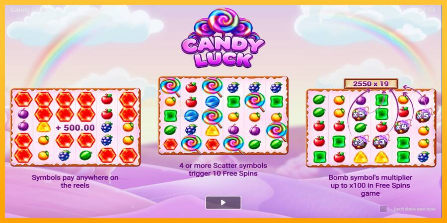 Candy Luck игрална машина за пари, снимка 1