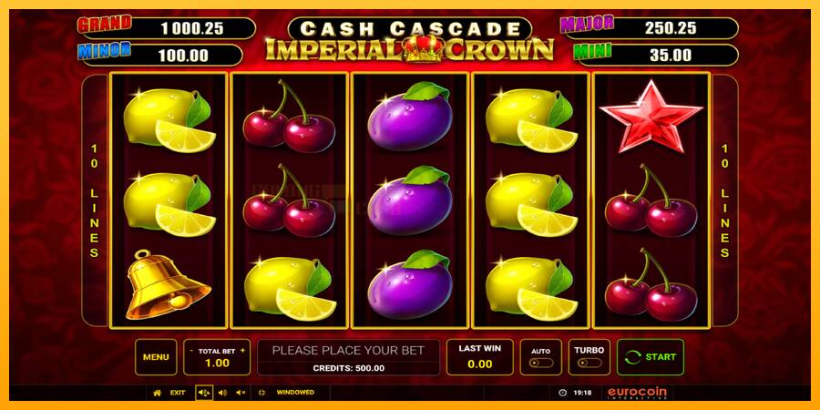 Cash Cascade Imperial Crown игрална машина за пари, снимка 1