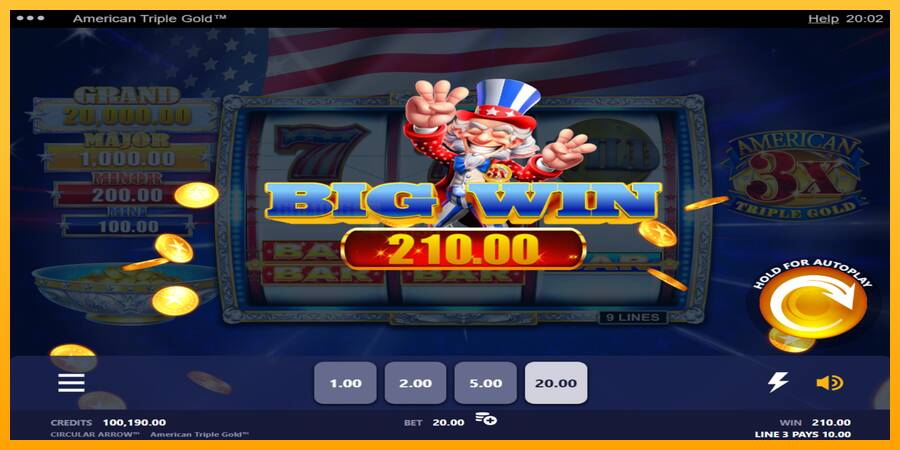 American Triple Gold игрална машина за пари, снимка 2