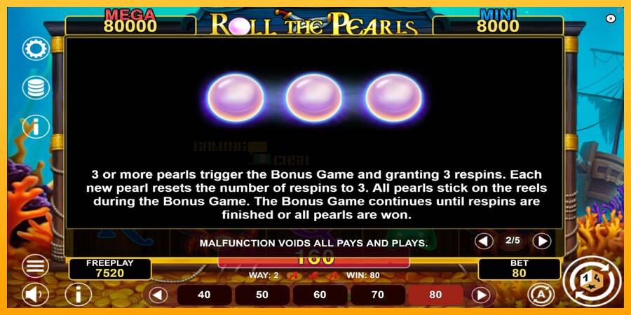 Roll The Pearls Hold & Win игрална машина за пари, снимка 6