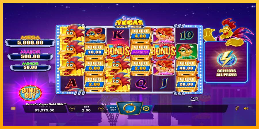 Brunos Vegas Gold Blitz игрална машина за пари, снимка 1