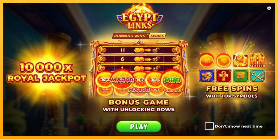 Egypt Links: Running Wins игрална машина за пари, снимка 1