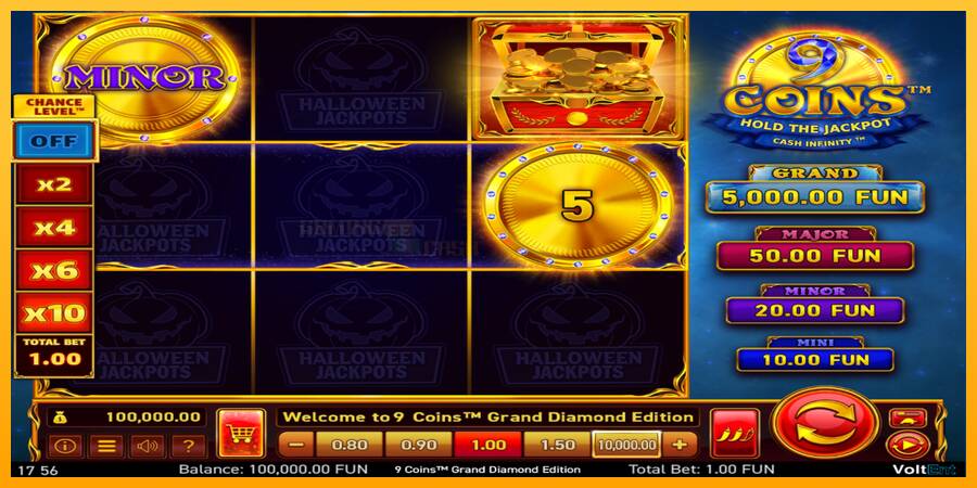 9 Coins Grand Diamond Edition Halloween Jackpots игрална машина за пари, снимка 2