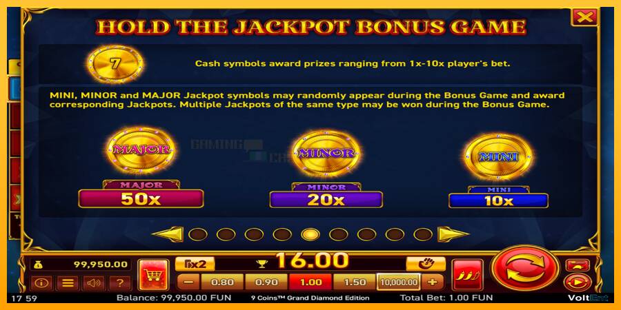 9 Coins Grand Diamond Edition Halloween Jackpots игрална машина за пари, снимка 5