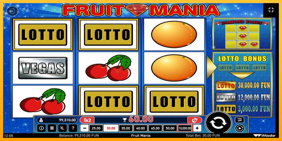 Fruit Mania игрална машина за пари, снимка 4