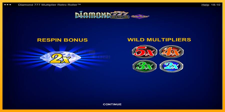 Diamond 777 Multiplier Retro Roller игрална машина за пари, снимка 1