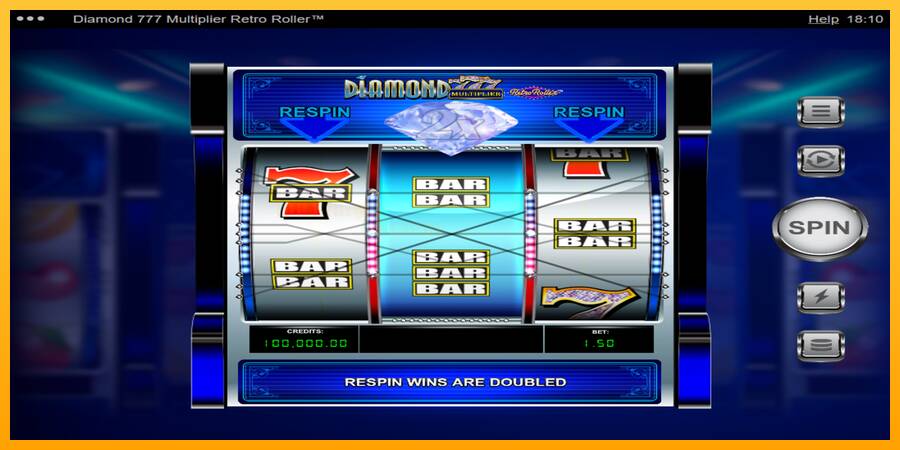 Diamond 777 Multiplier Retro Roller игрална машина за пари, снимка 2