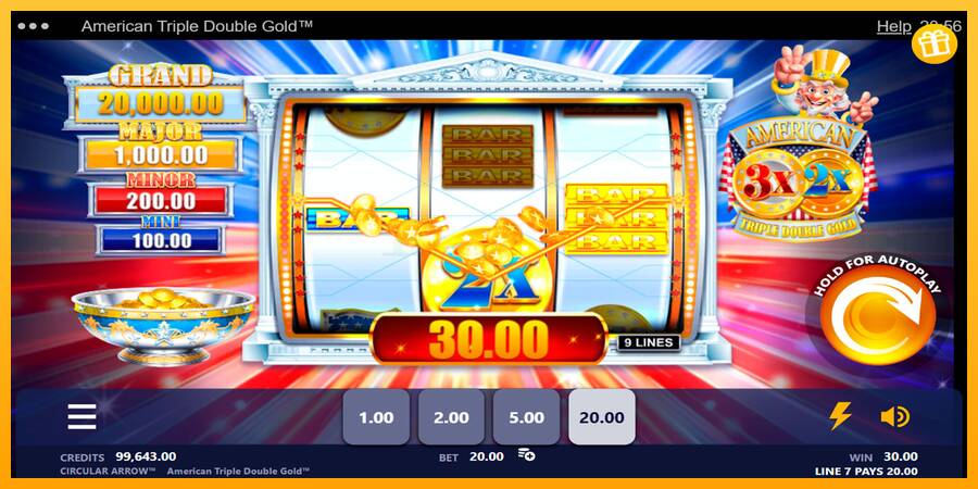 American Triple Double Gold игрална машина за пари, снимка 5