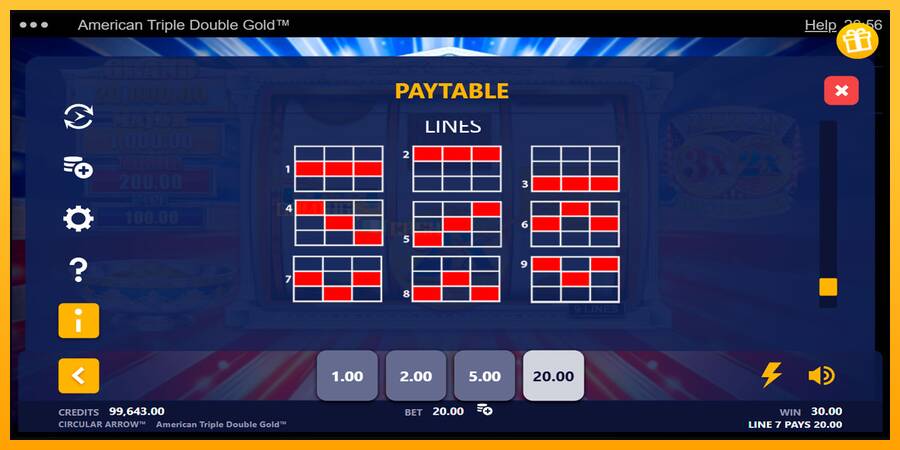 American Triple Double Gold игрална машина за пари, снимка 7