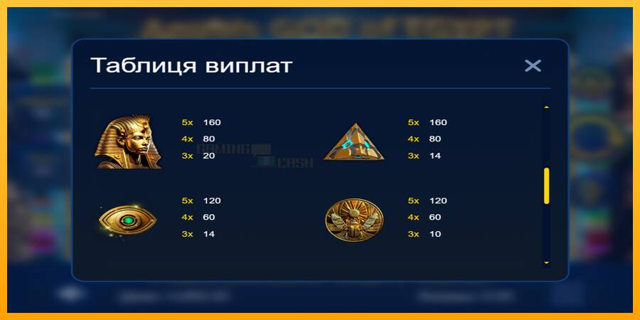 Anubis God of Egypt игрална машина за пари, снимка 4