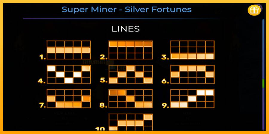 Super Miner Silver Fortunes игрална машина за пари, снимка 7