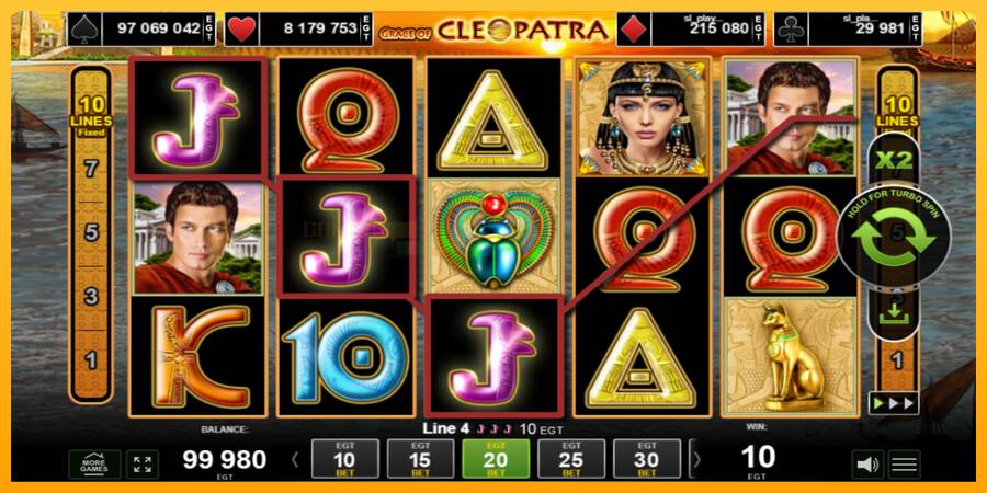 Grace of Cleopatra игрална машина за пари, снимка 2