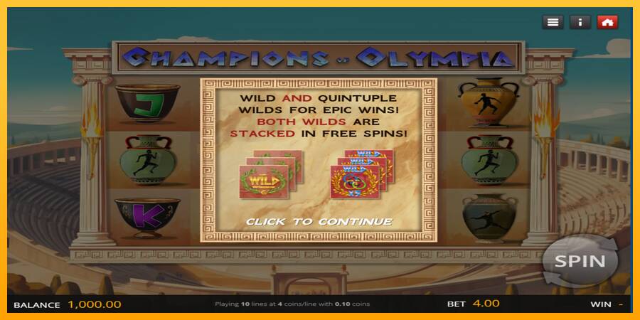 Champions of Olympia игрална машина за пари, снимка 1