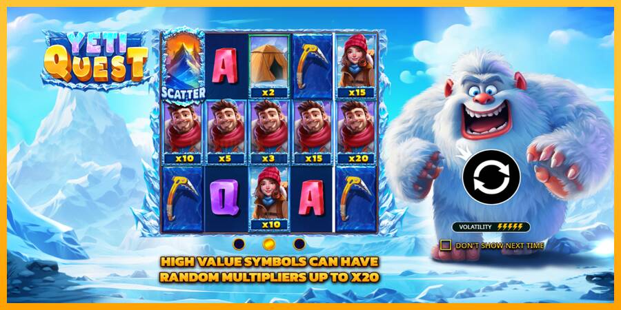 Yeti Quest игрална машина за пари, снимка 1