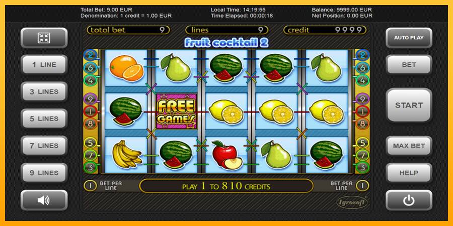 Fruit Cocktail 2 игрална машина за пари, снимка 1