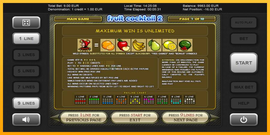 Fruit Cocktail 2 игрална машина за пари, снимка 5