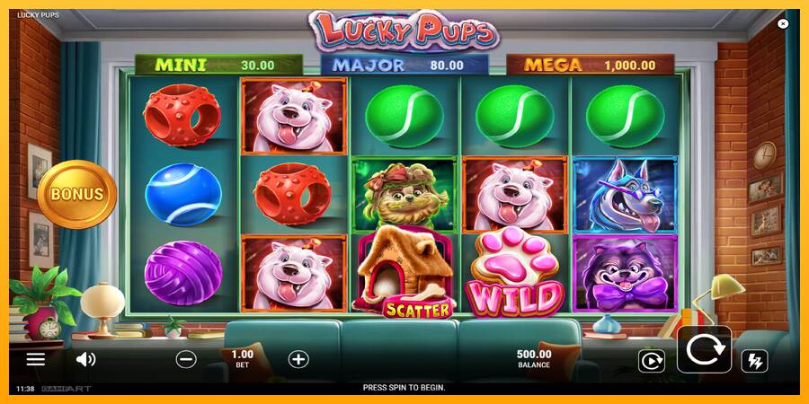 Lucky Pups игрална машина за пари, снимка 2