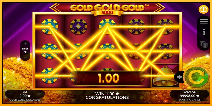 Gold Gold Gold 5000 игрална машина за пари, снимка 2