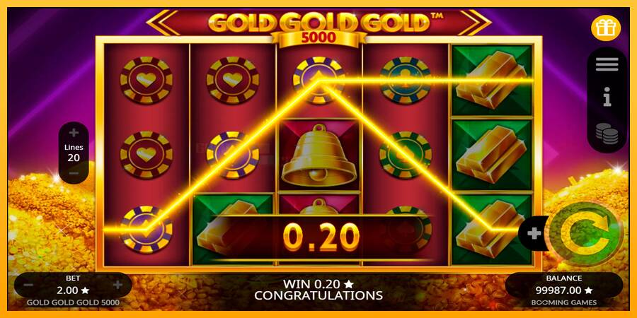 Gold Gold Gold 5000 игрална машина за пари, снимка 3