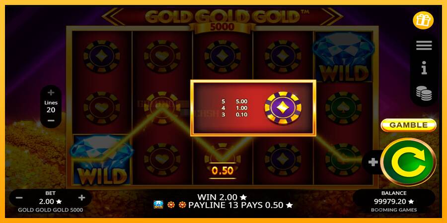 Gold Gold Gold 5000 игрална машина за пари, снимка 6