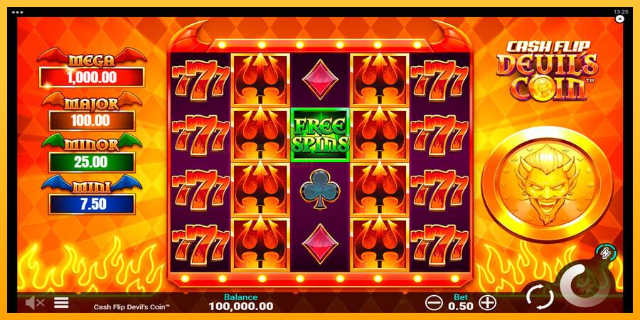 Cash Flip Devils Coin игрална машина за пари, снимка 1