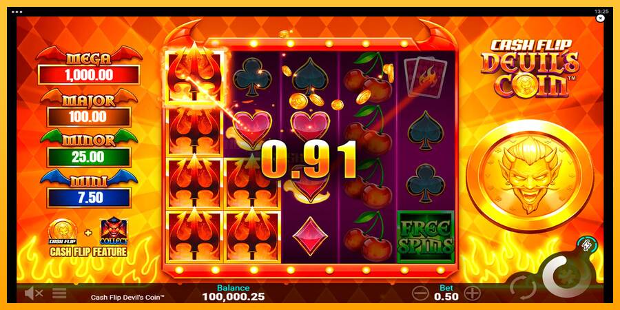 Cash Flip Devils Coin игрална машина за пари, снимка 4