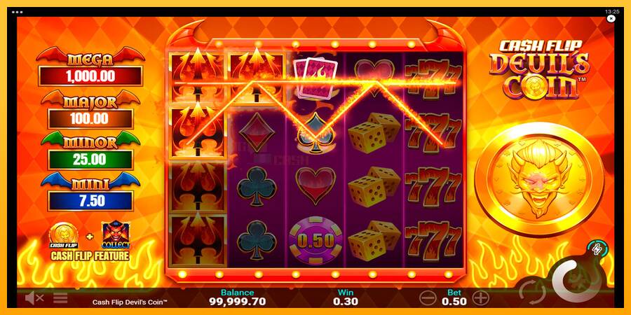 Cash Flip Devils Coin игрална машина за пари, снимка 5