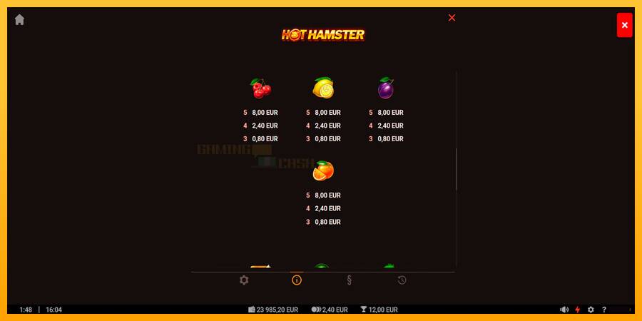 Hot Hamster игрална машина за пари, снимка 7