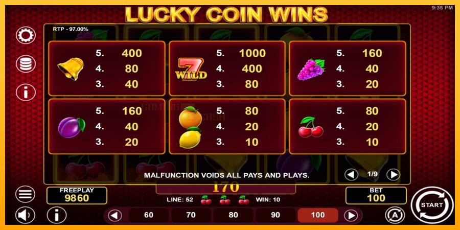 Lucky Coin Wins игрална машина за пари, снимка 4