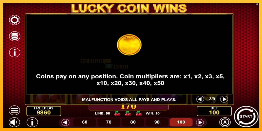 Lucky Coin Wins игрална машина за пари, снимка 6