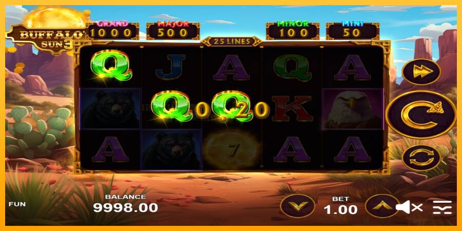 Buffalos Sun 3 игрална машина за пари, снимка 3