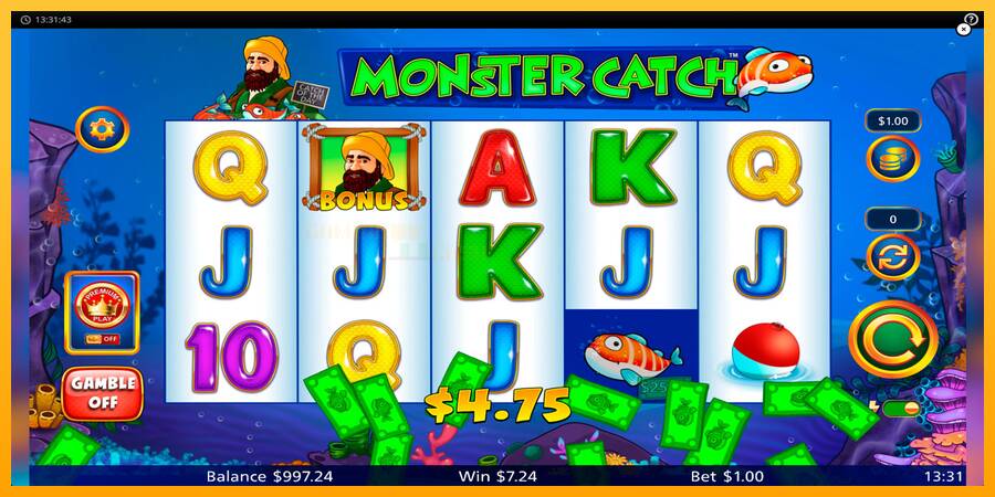 Monster Catch игрална машина за пари, снимка 3