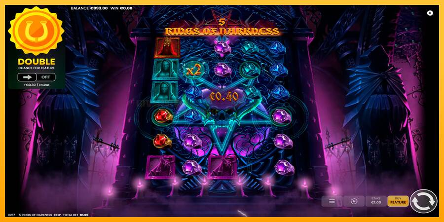 5 Rings of Darkness игрална машина за пари, снимка 4