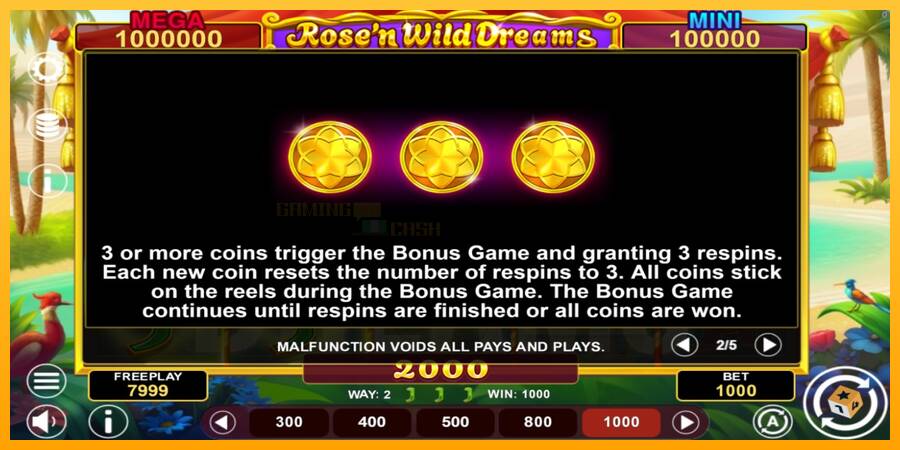 Rose’n Wild Dreams Hold & Win игрална машина за пари, снимка 5