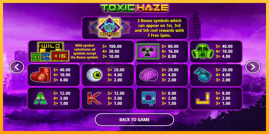 Toxic Haze игрална машина за пари, снимка 5