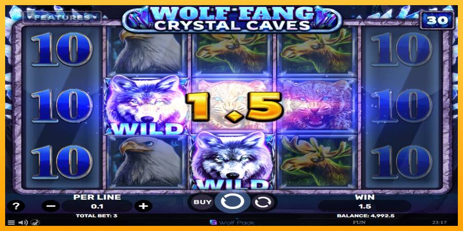 Wolf Fang - Crystal Caves игрална машина за пари, снимка 3