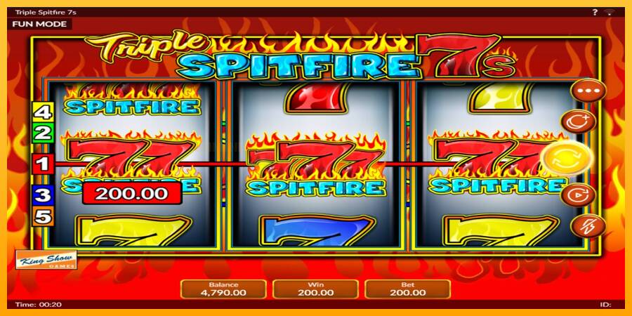 Triple 777 Spitfire игрална машина за пари, снимка 3