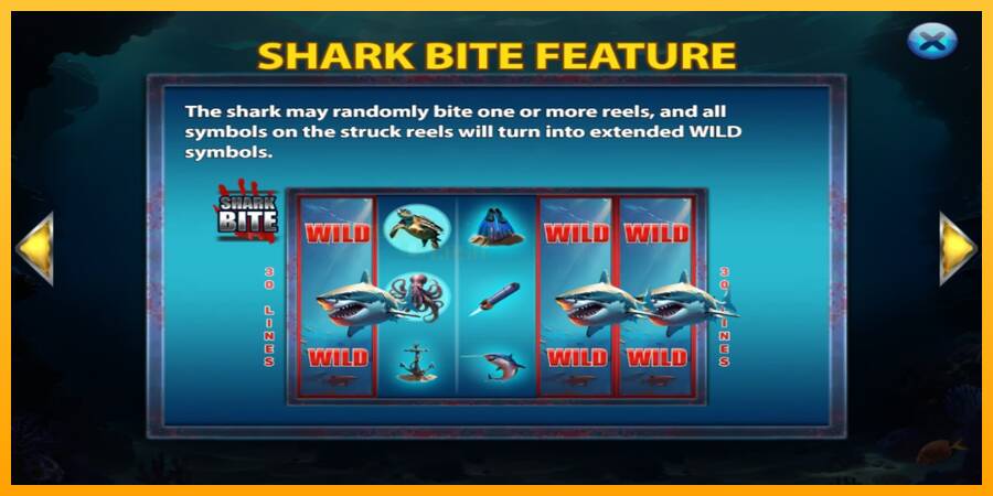 Shark Bite игрална машина за пари, снимка 5