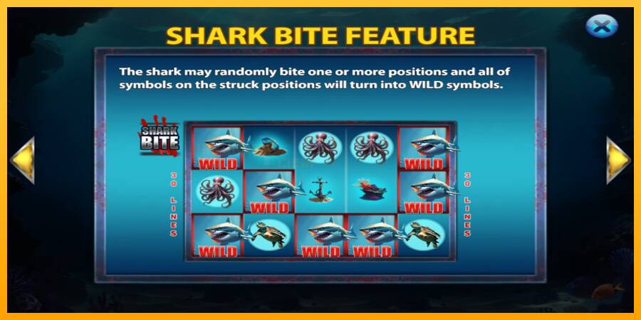 Shark Bite игрална машина за пари, снимка 6