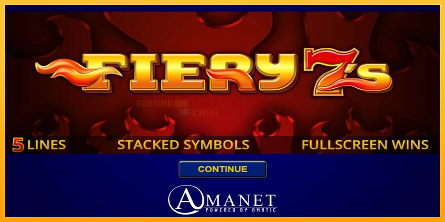 Fiery 7s игрална машина за пари, снимка 1