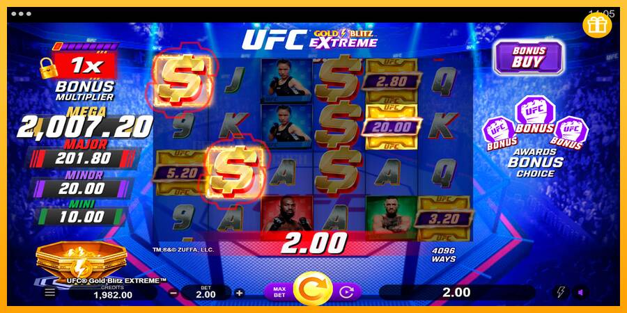 UFC Gold Blitz Extreme игрална машина за пари, снимка 3